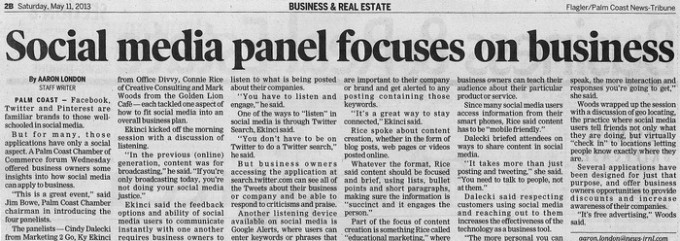 Social Media panel focuses on business