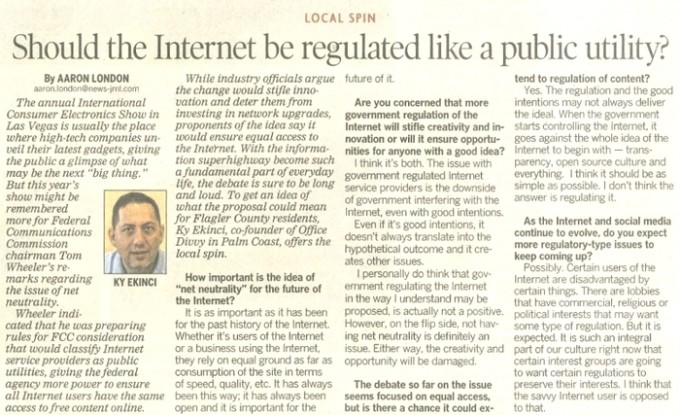 Should the Internet be regulated like a public utility?